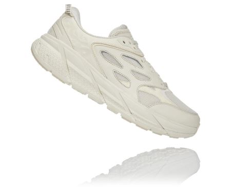 Hoka Clifton Leather Road - Adidasi Alergare Pe Drum Dama Tofu / Tofu | RO-2Ic0jno